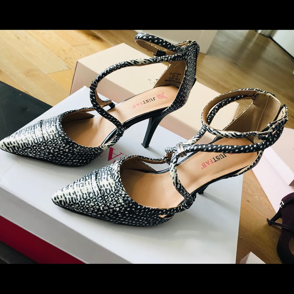 Animal print heels worn just once